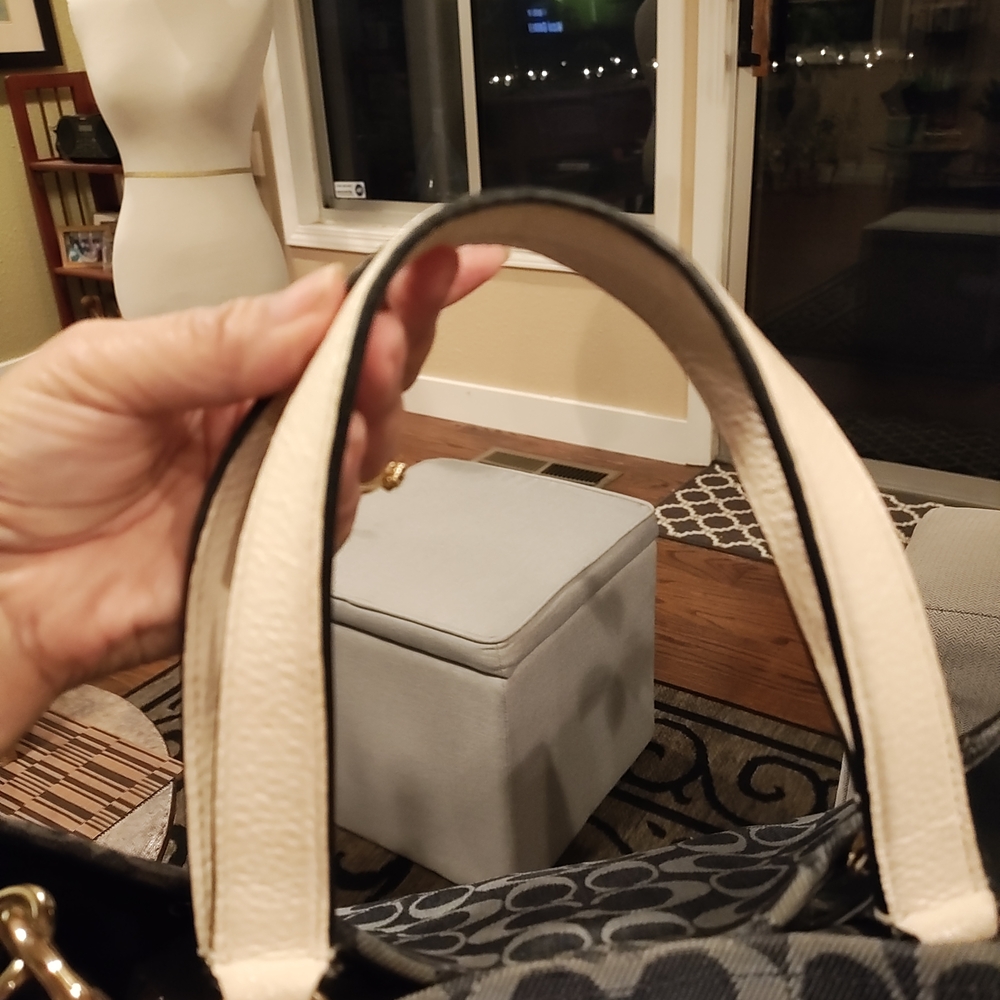 Coach Denim Blue and Cream Large Signature Tote Bag - Picture 9 of 15